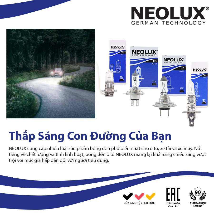 Bóng H1 N448 12V 55W P14.5S BR NEOLUX 