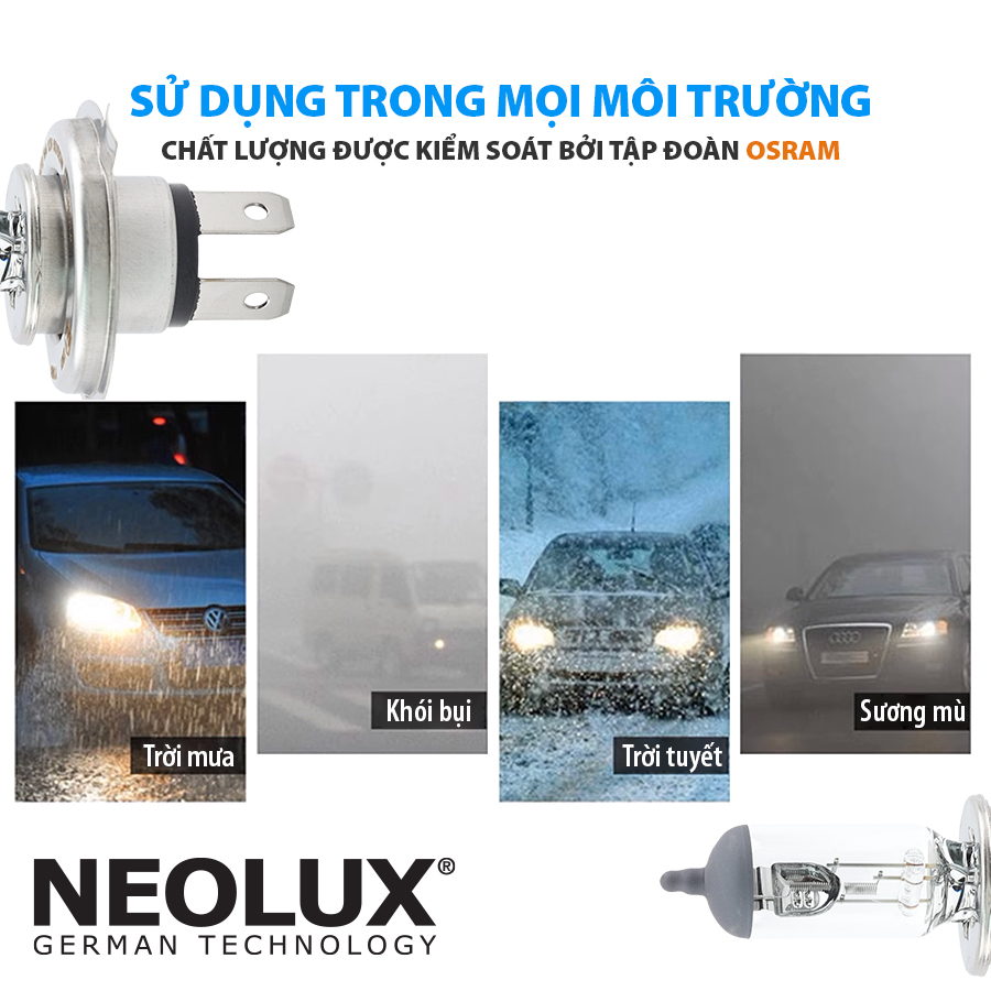 Bóng đèn sau S25 1 tim (trắng) P21W N382 12V - 21W (BA15S) chân thẳng NEOLUX