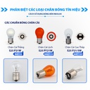 Bóng đèn sau S25 2 tim (TRẮNG) 24V 21/5W (BAY15D)
chân cao thấp N334 Hiệu NEOLUX