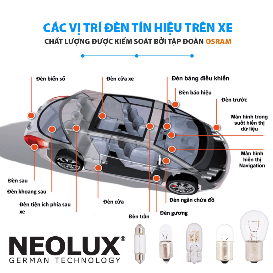 Đèn biển số T4W (BA9s) 24V 4W N249 Hiệu NEOLUX