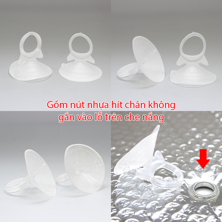 Che nắng xốp tròn nhỏ CIND (màu bạc/Lam) CD-C044 36*44CM 1SET/2PCS 