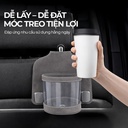 CIND BO-L021 (Xám) Móc treo đôi + đựng ly sau ghế (da)