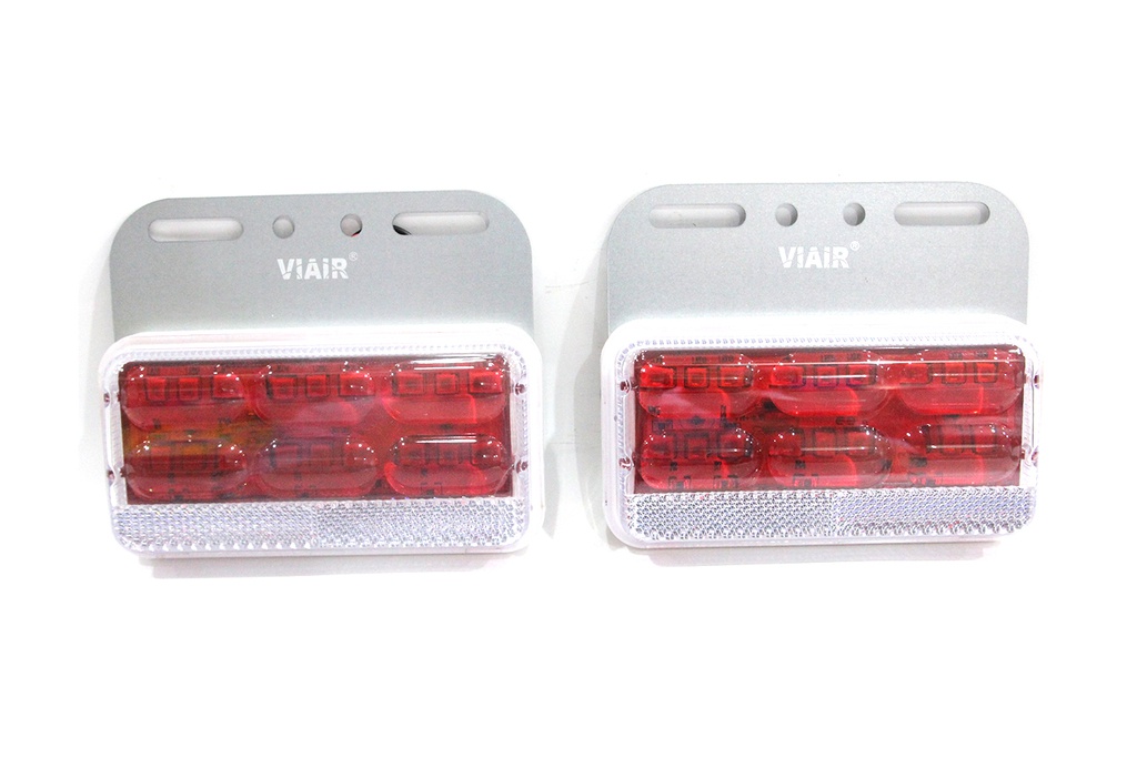 Đèn hông chữ nhật lớn 4D gương cầu VIAIR VI-103-24V đỏ 129*101.5*23.5mm 2PCS/SET