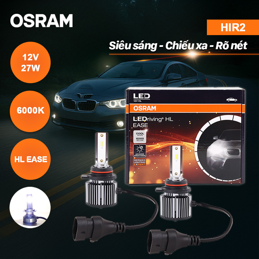 Bóng Led Grass HIR 2 F9012CW 12V 27W 6000K 2 bóng/hộp Hiệu Osram