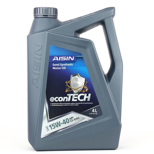 [9NAECSF1544PN] Nhớt Động Cơ Aisin 15W-40 CF4/SG Semi Synthetic 4 Lít ECSF1544PB