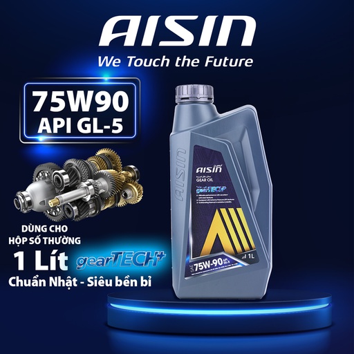 [9NAGSL57591PN] Nhớt Hộp Số Thường Aisin 75W-90 GL-5 1 Lít GSL57591PB