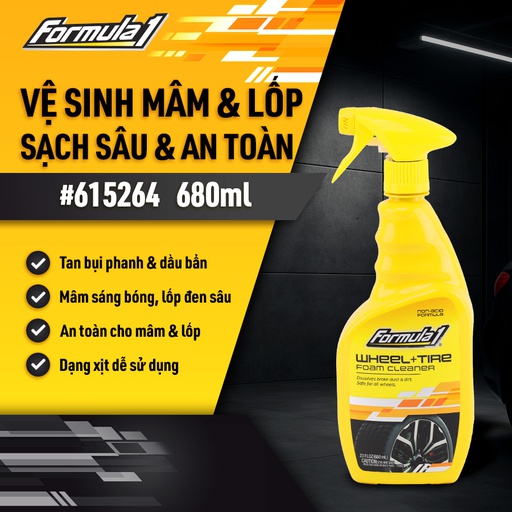 [TRF1615264] Đánh bóng mâm + Vỏ xe (Wheel+Tire) Formula 1 (680ml) # 615264