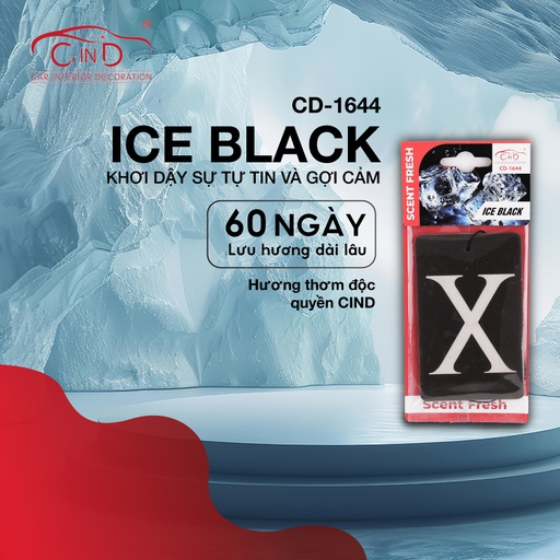 [DTATLCD1644] Lá thơm CIND 8g CD-1644 ICE BLACK